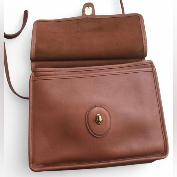 Vintage Authentic Leather Coach Willis Satchel Shoulder Bag #9927 Crossbody Tan - Picture 13 of 16